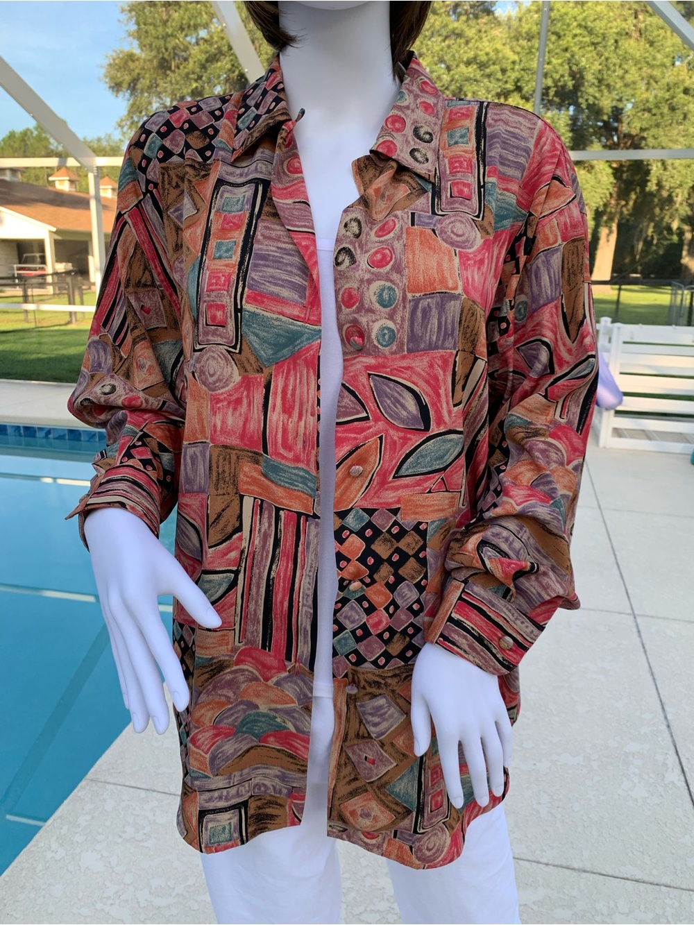 Artistic Multicolor Women's Blouse